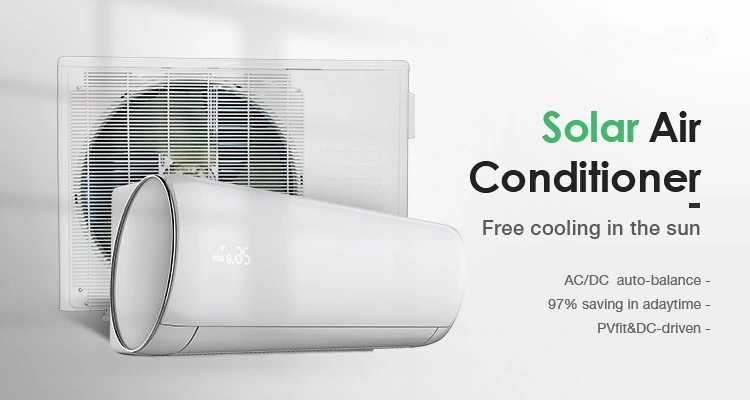 2191 Eco Friendly 9000 12000 18000 24000 BTU Wall Mounted Solar Powered Air Conditioner Hybrid Price for Greenhouse