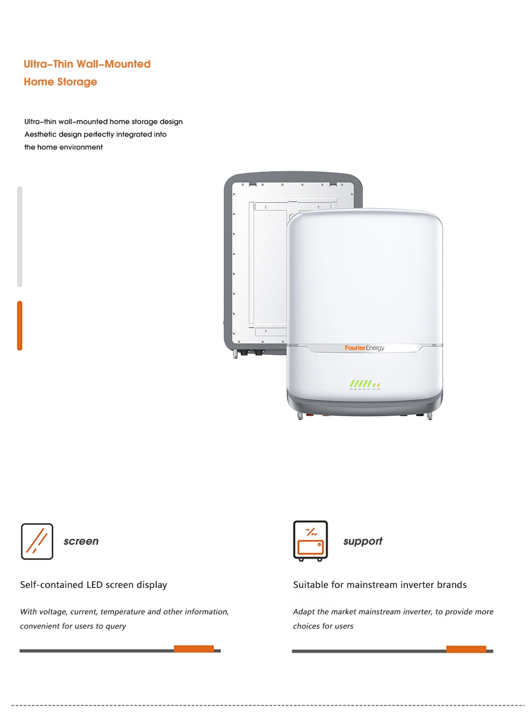 5kw 100ah Solar System Home Wall-Mounted Energy Storage Battery